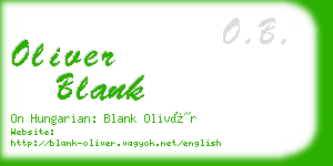 oliver blank business card